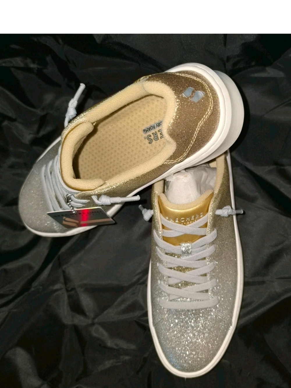 Skechers Street-Los Angeles Jane Glitter Celestial Court Break-Enchanted 8.5 M